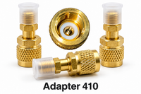 Brass Refrigerant Adapter 410 With Knurled Grip And Protective Cap For HVAC Service