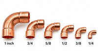 Copper Elbow 90-Degree Pipe Fitting For HVAC, Air Conditioning & Refrigeration