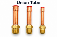 Indoor Union Tube Fitting With Brass Threaded Connection For Air Conditioning & Refrigeration