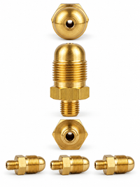 Brass Oxygen Adapter – Threaded Gas Connector With Hexagonal Fitting