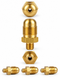 Brass Oxygen Adapter – Threaded Gas Connector With Hexagonal Fitting