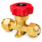 Brass Refrigerant Hand Valve With Red Handwheel For HVAC, Air Conditioning & Refrigeration Systems – Made In China
