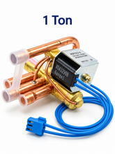 Heat & Cool Refrigerant Valve Assembly 1 Ton With Solenoid Coil And Copper Tubing – Made In China