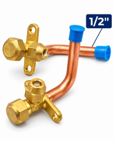 Refrigerant Service Valve 1/2 Inch – Brass Valve With Copper Tube – Made In China