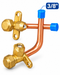 Refrigerant Service Valve 3/8 Inch – Brass Valve With Copper Tube – Made In China