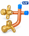Refrigerant Service Valve 5/8 Inch With Brass Body And Copper Tube – Made In China