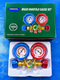 HIKOOL Brass Double Manifold Gauge Set For HVAC Refrigeration Tools For Vacuum Pump